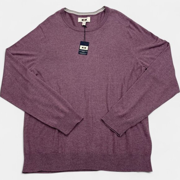 Joseph Abboud Men's 2XL Cotton Cashmere Purple Long sleeve Sweater New XXL - Picture 1 of 10